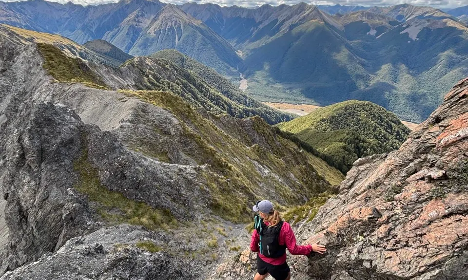 The Pyramid to Sudden Valley via the 5 star scree, Canterbury