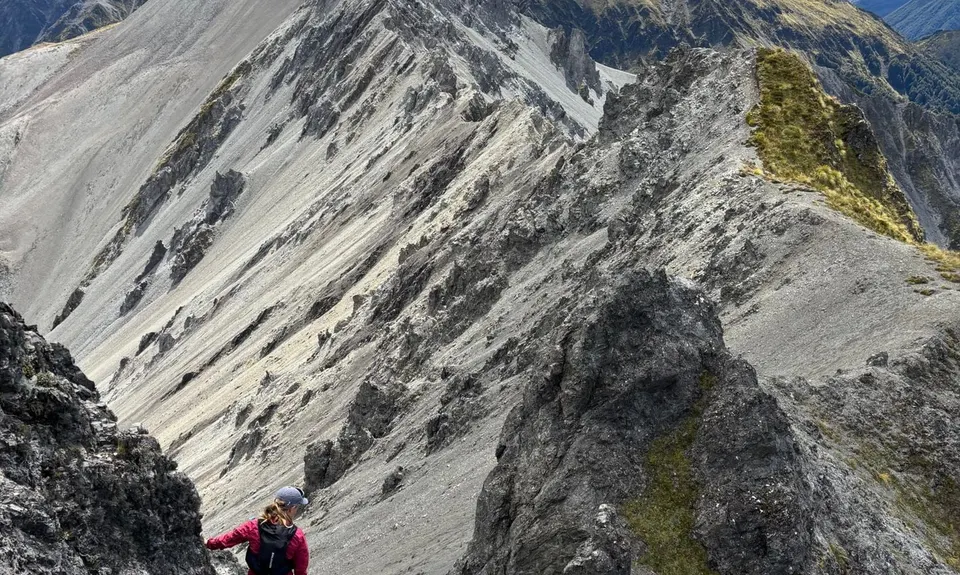 The Pyramid to Sudden Valley via the 5 star scree, Canterbury