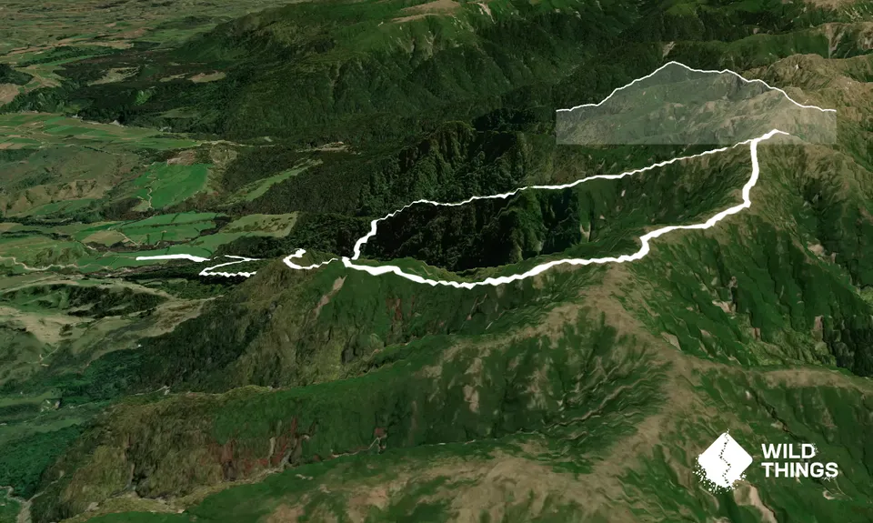 Knights - Shorts loop track with Toka peak, Manawatu - Wanganui