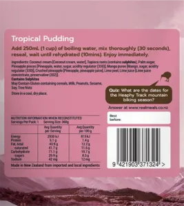 Real Meals Tropical Pudding