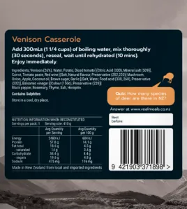 Real Meals Venison Casserole